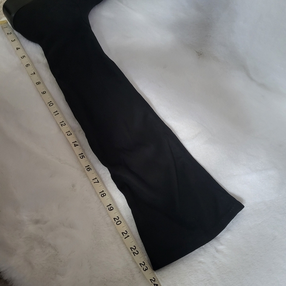 NWT New York & Company Faux Suede Almond Toe Rana Tall Boot Chunky Heel - Picture 12 of 15